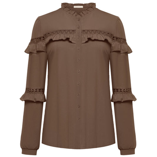 Triple Nine - Travel Blouse Joan Camel - 1108 - Peet kleding