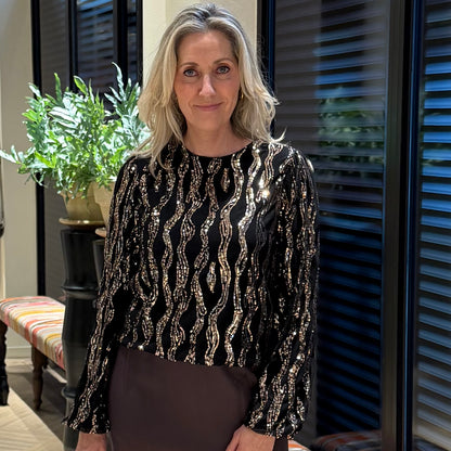 Azzurro Top Pia Goud - Peet kleding