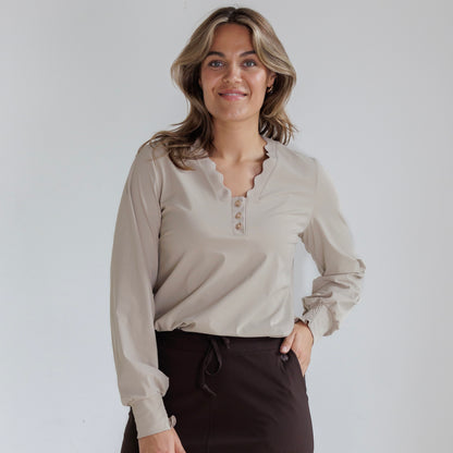 Triple Nine - Travel Top Laura Beige - 6933 - Peet kleding