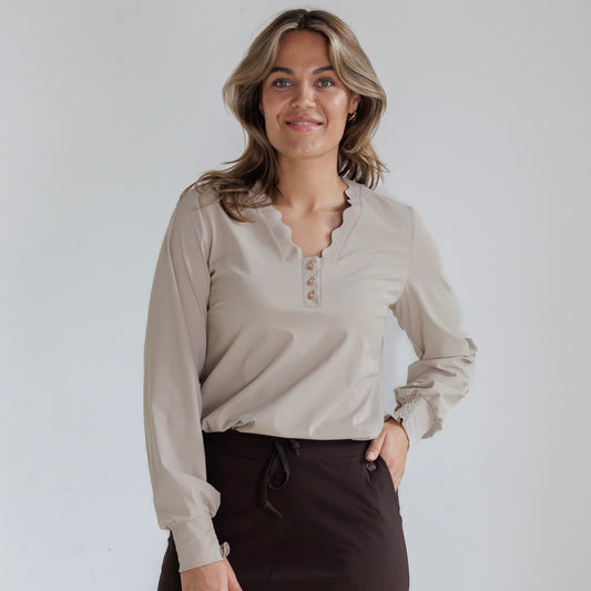 Triple Nine - Travel Top Laura Beige - 6933 - Peet kleding