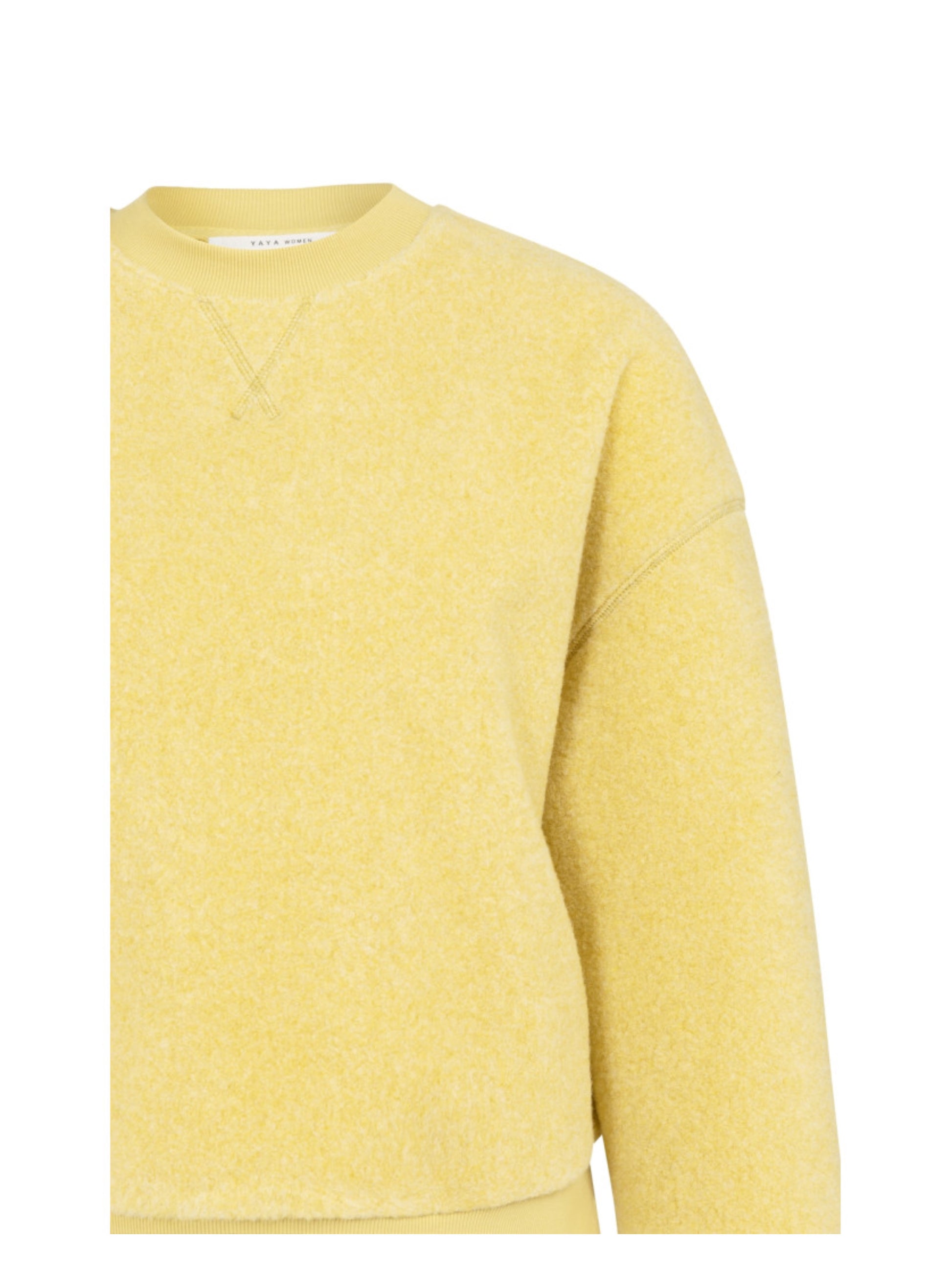 Yaya Teddy Sweater Geel - Peet kleding