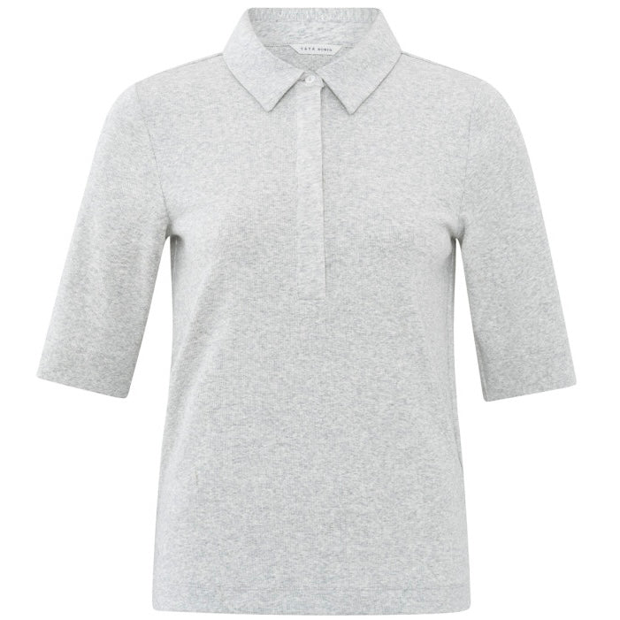 Yaya Polo Pure Medium Grey - Peet kleding