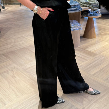 Satin Pants Marinde Zwart - Peet kleding