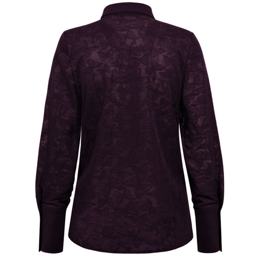 Triple Nine - Travel Blouse Butterfly Aubergine - 5920 - Peet kleding