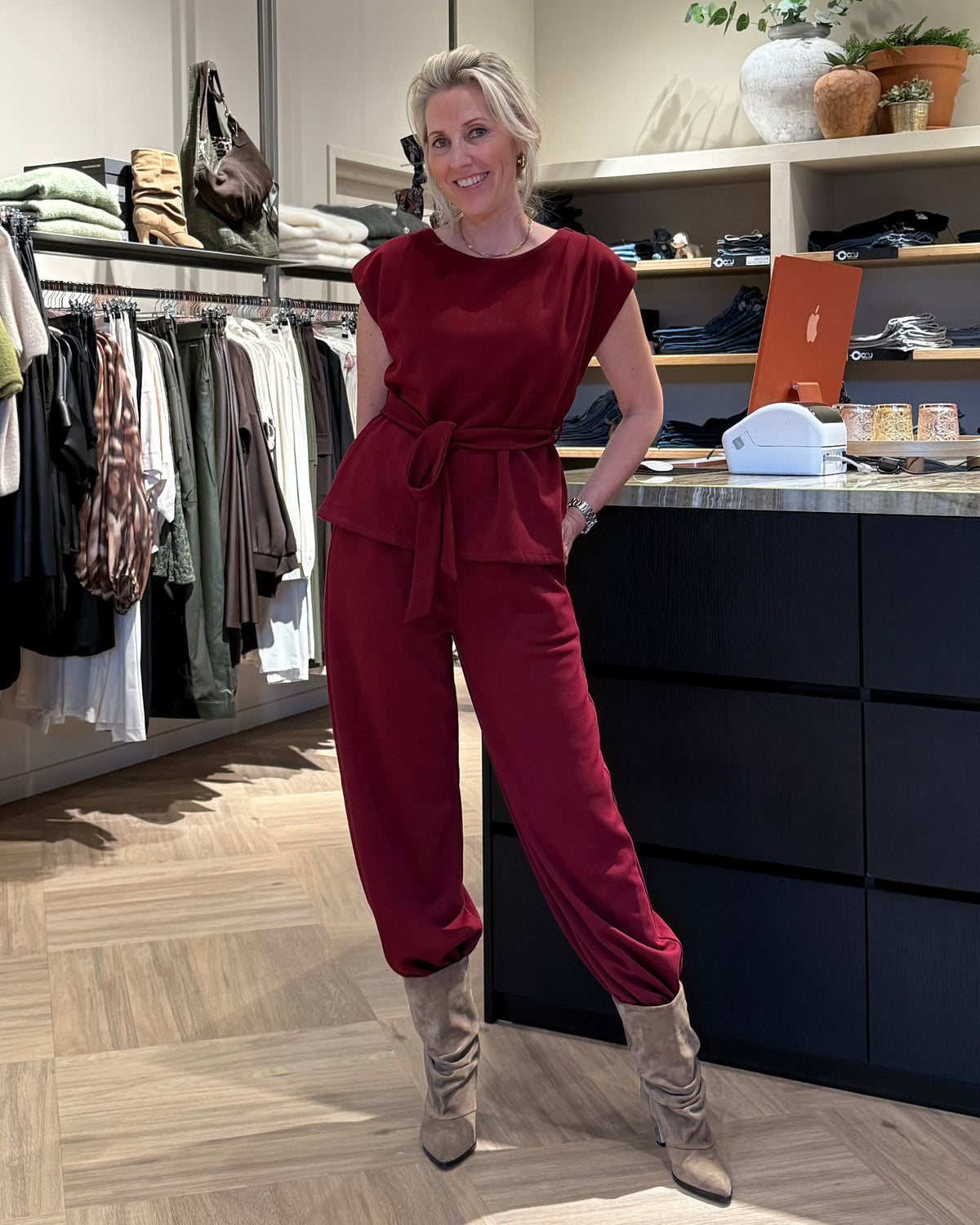 Trendy Jogging Set Kylie Bordeaux - Peet kleding