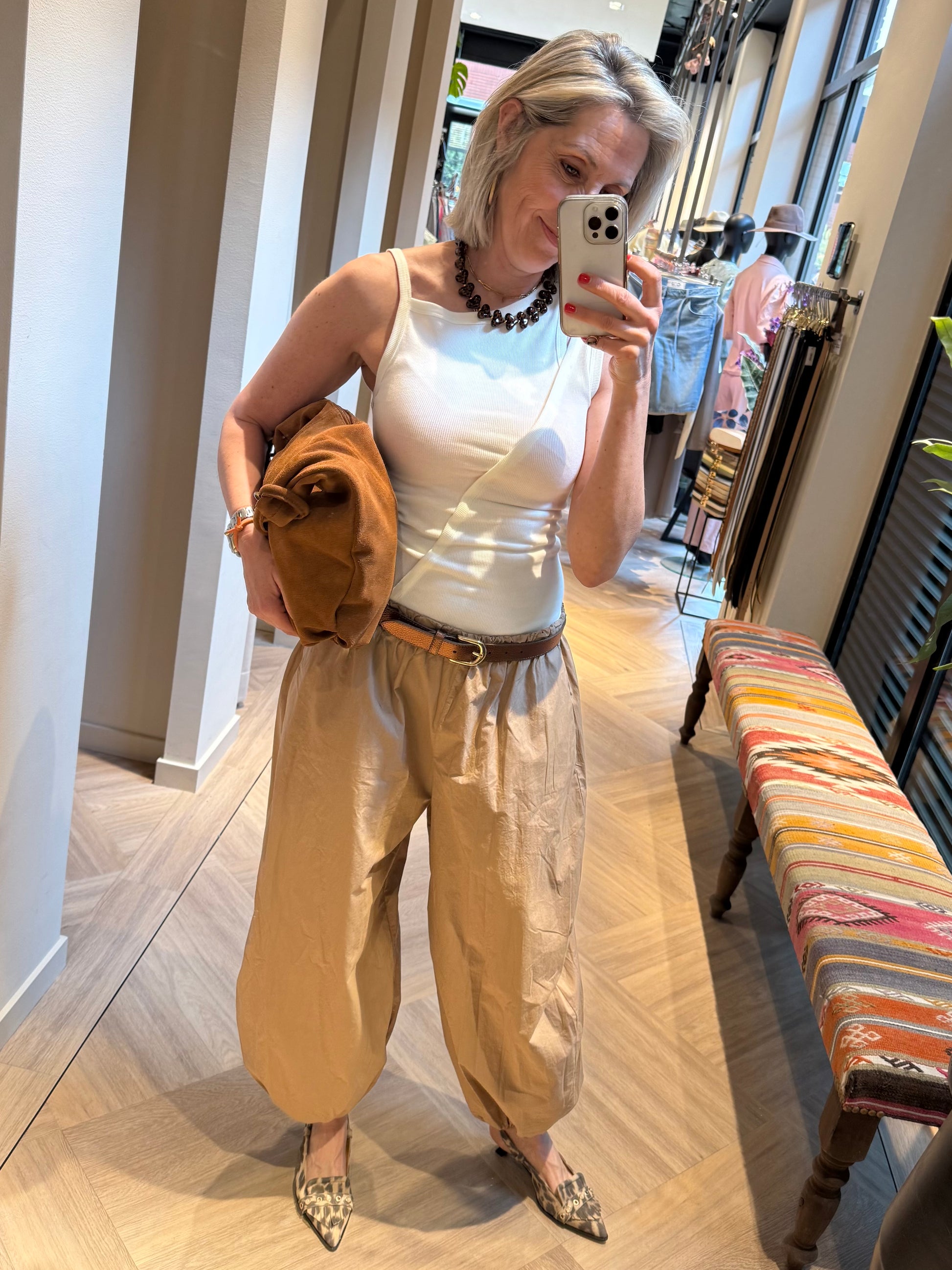 Broek Parachute Camel - Peet kleding