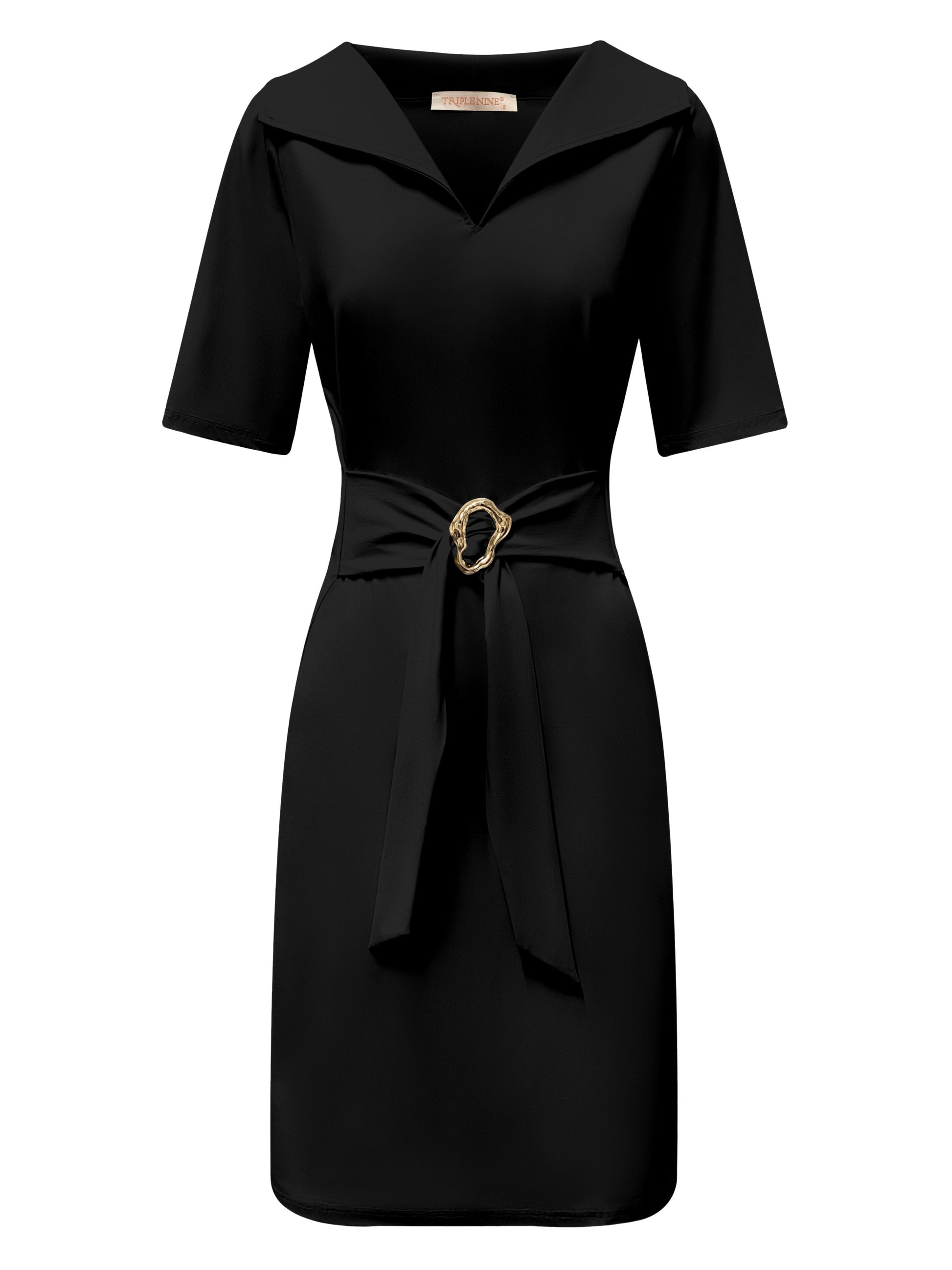 Triple Nine Travel Jurk Julia Zwart - 51821 - Peet kleding