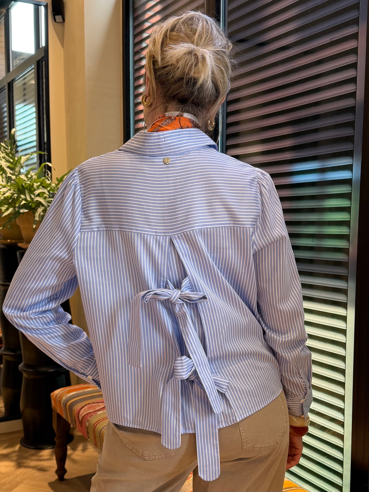Rino & Pelle Blouse Felise Blauw Gestreept - Peet kleding