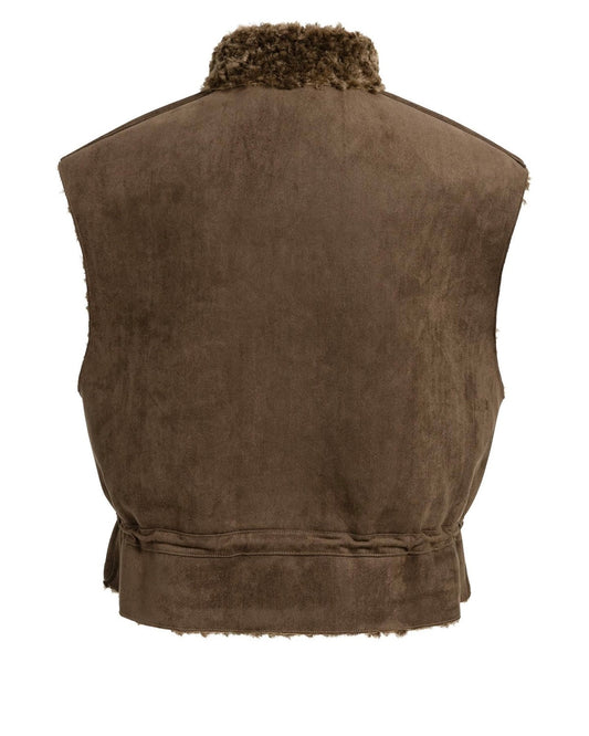 Yaya Bodywarmer Cocao Brown - Peet kleding