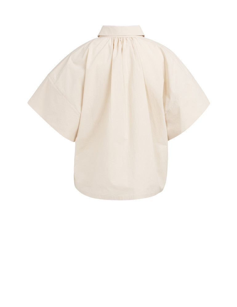 Yaya Blouse Wijde Mouw Creme - Peet kleding