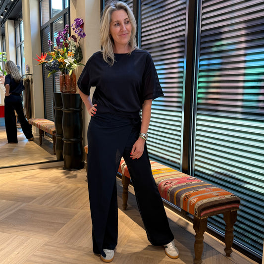 Yaya Trui Boothals Donkerblauw - Peet kleding
