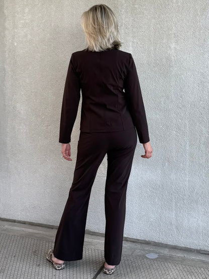 Triple Nine - Travel Broek Joy Donkerbruin - 3002 - Peet kleding
