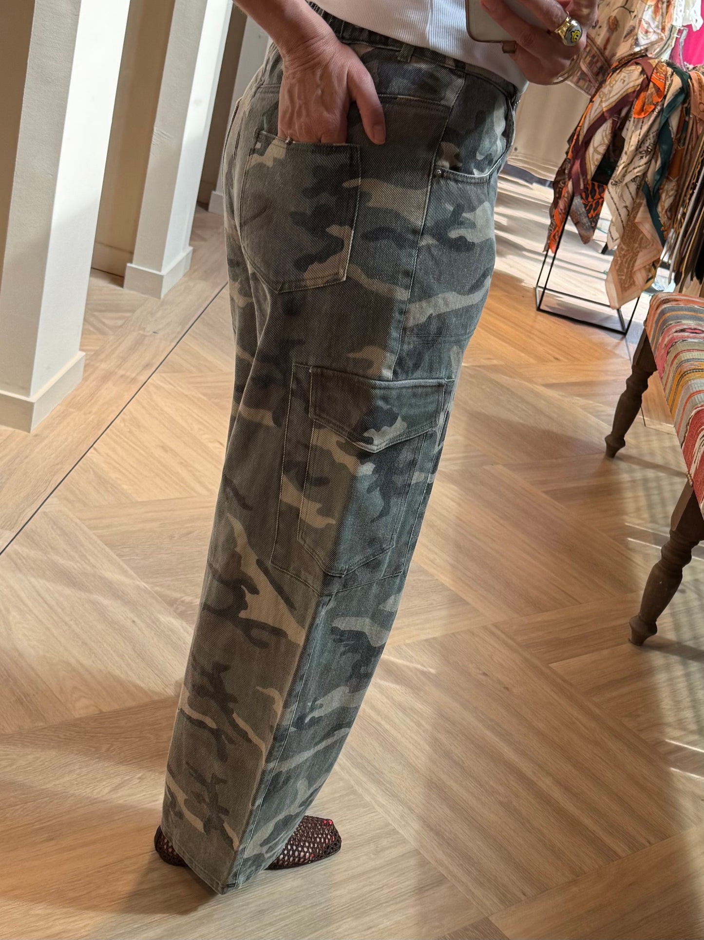 Ambika Broek Caby Armyprint