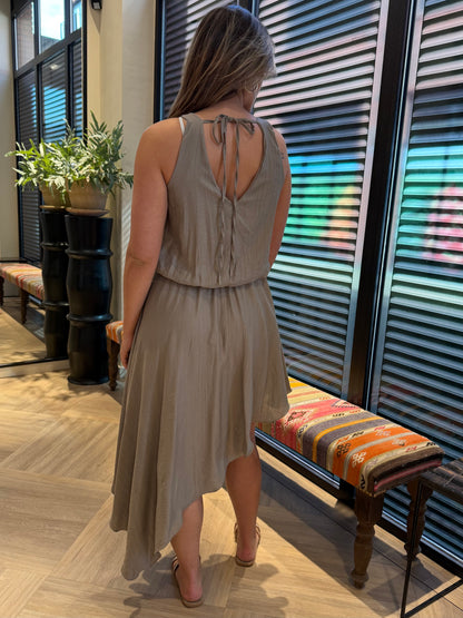 Jurk Lotte Taupe - Peet kleding