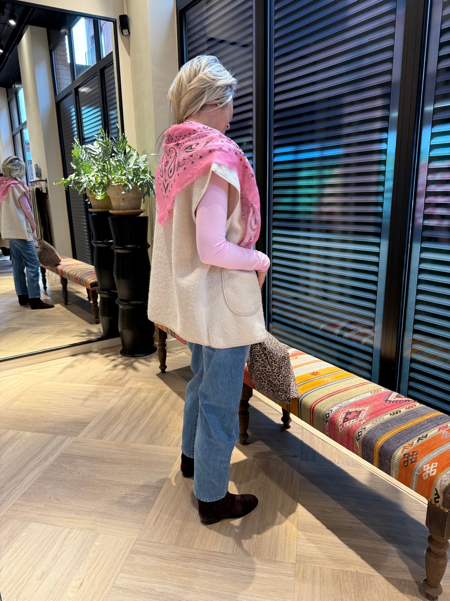 Sjaal Fee Paisley Roze - Peet kleding
