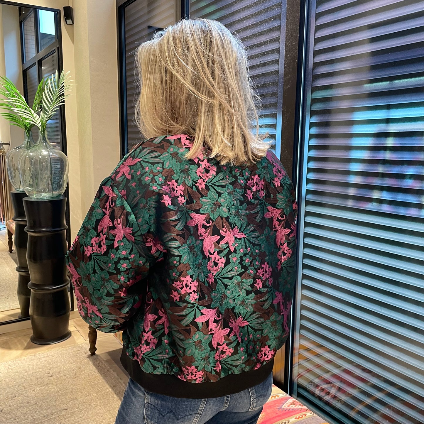 Azzurro Bomber Print Magenta - Peet kleding