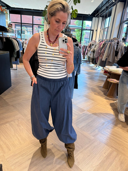 Broek Parachute Marine Blauw - Peet kleding
