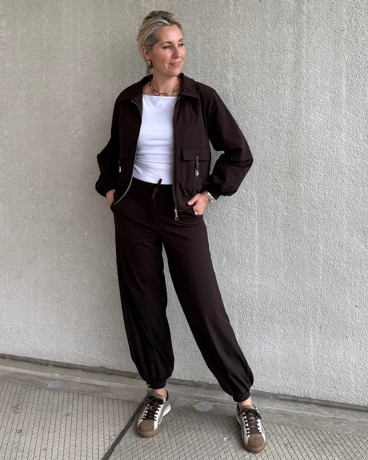 Triple Nine - Travel Jas Jolien Donkerbruin - 92423 - Peet kleding