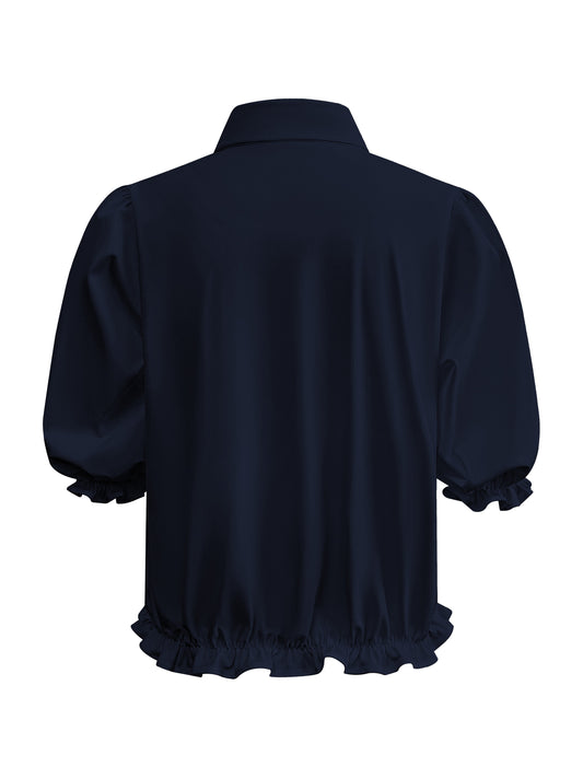 Triple Nine Travel Blouse Dorée Navy - 5941 - Peet kleding