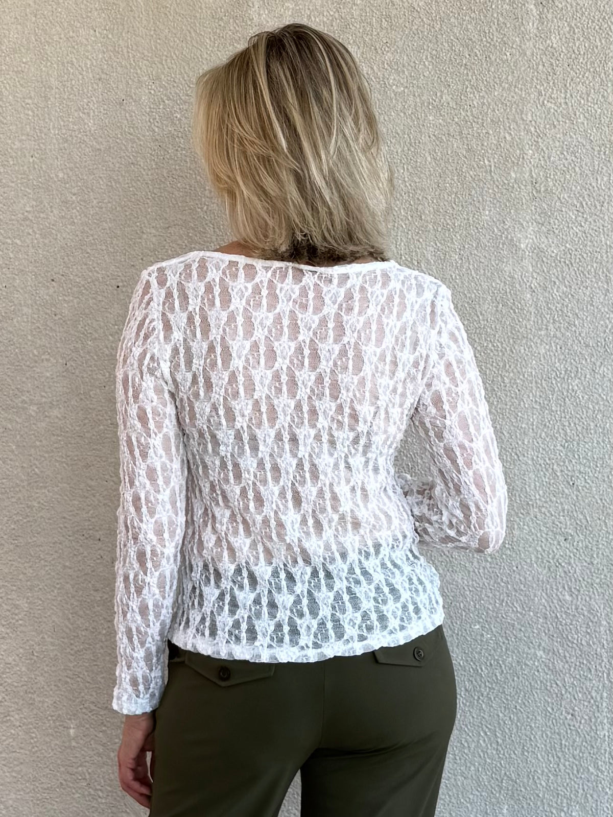 Triple Nine - Kanten Top Lucy Wit - Peet kleding