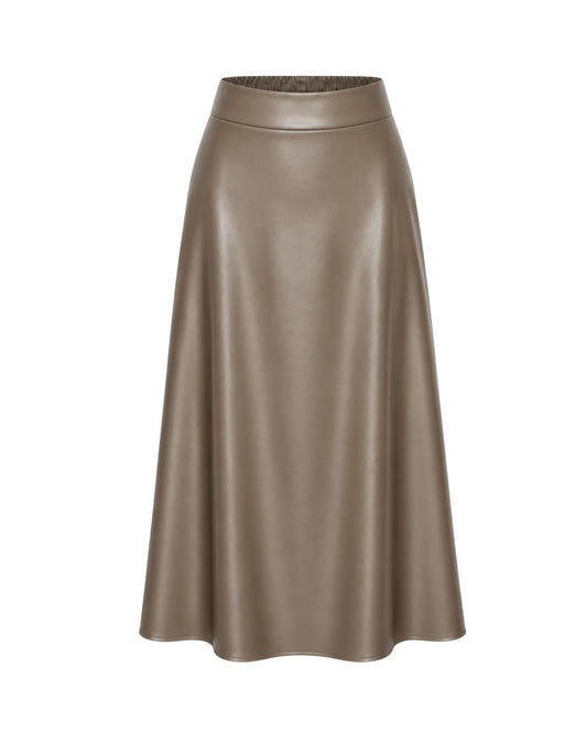 Rok Miriam Leather Taupe - Peet kleding