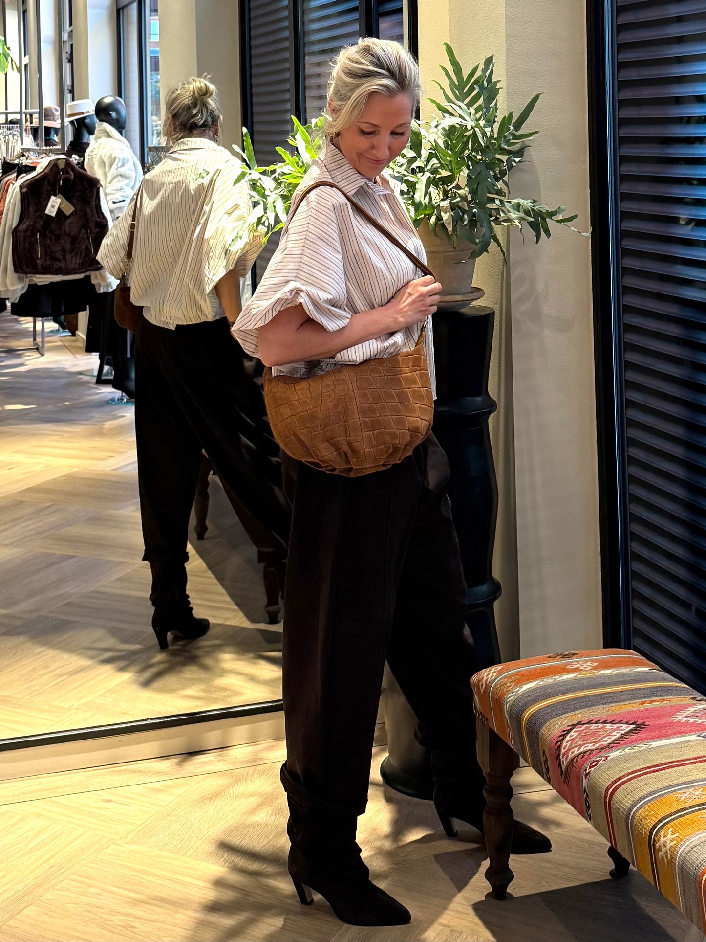 Tas Savina Croco Cognac