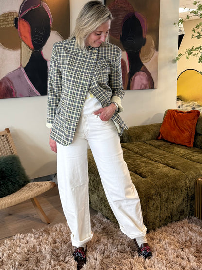 Barrel Jeans Beau Offwhite - Peet kleding
