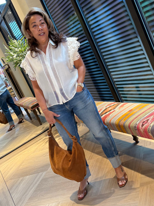 Copenhage Muse Blouse Molly Offwhite - Peet kleding