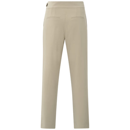 Yaya Broek High Waist Beige - Peet kleding