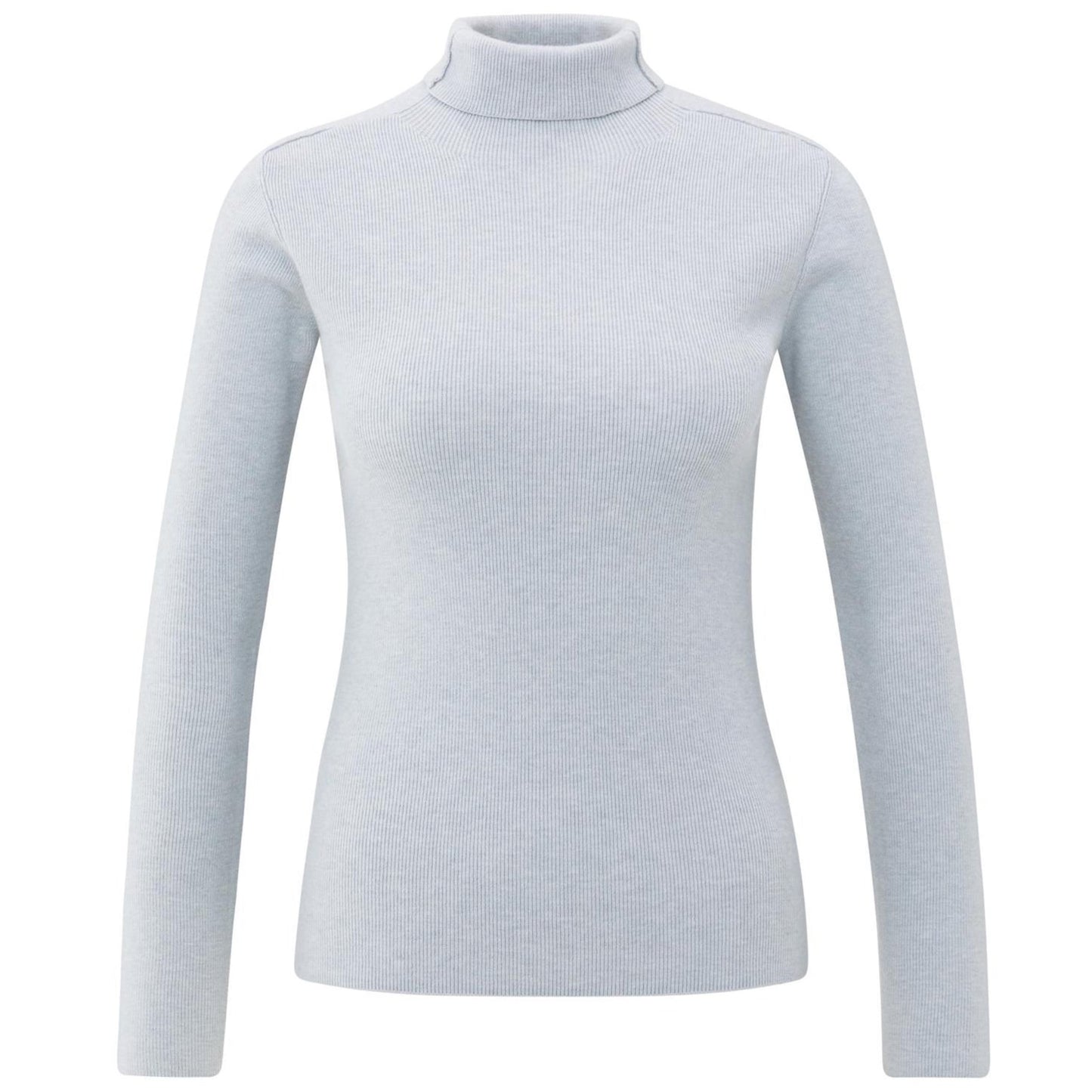 Yaya Top Rib Lichtgrijs