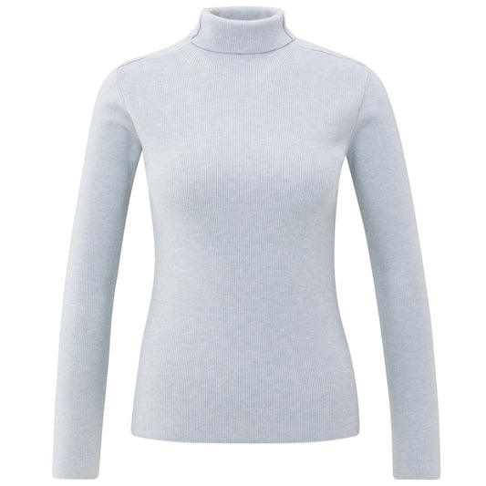 Yaya Top Rib Lichtgrijs