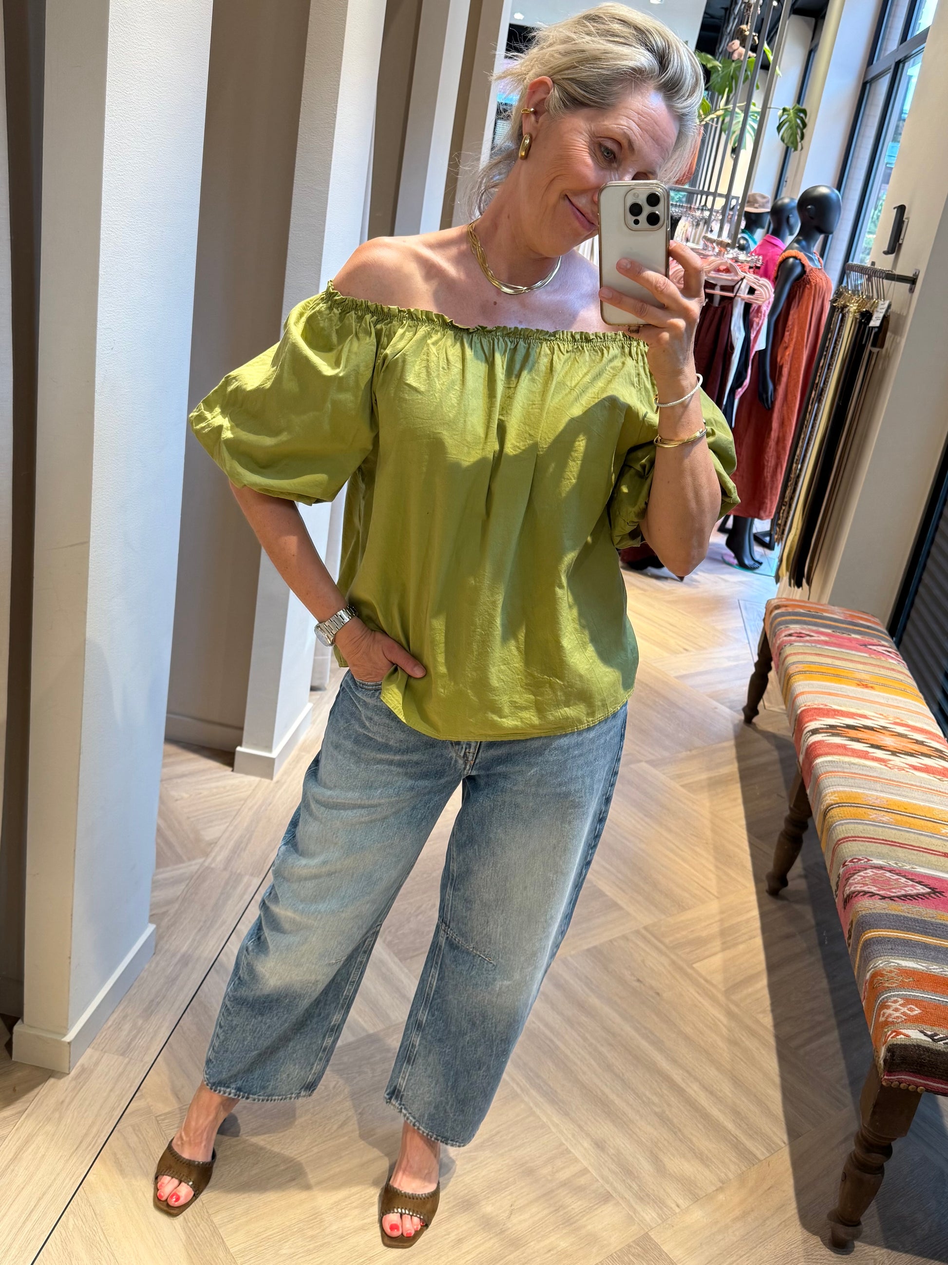 Balloon Top Pika Groen - Peet kleding