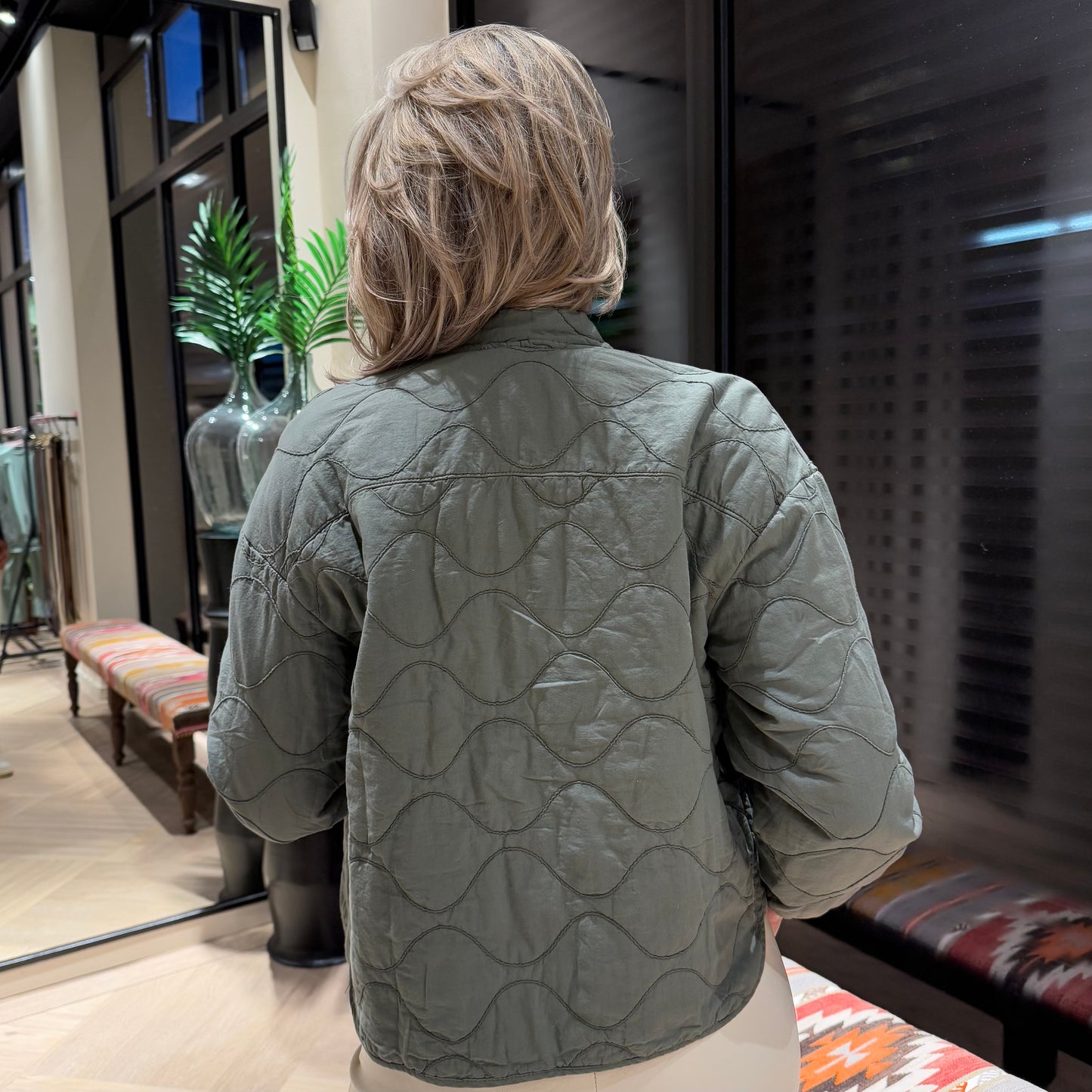 Geisha Jacket Padded Groen - Peet kleding