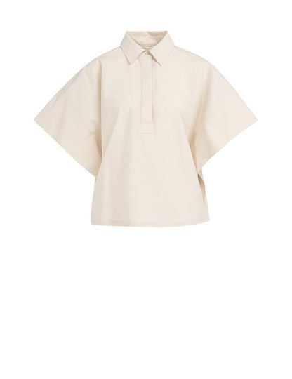 Yaya Blouse Wijde Mouw Creme - Peet kleding