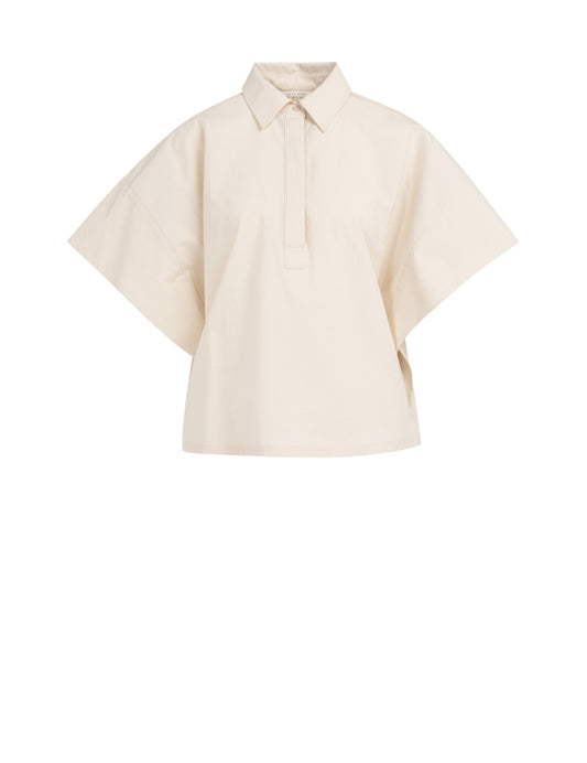 Yaya Blouse Wijde Mouw Creme - Peet kleding