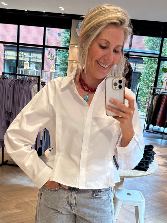 Yaya Blouse Poplin Wit