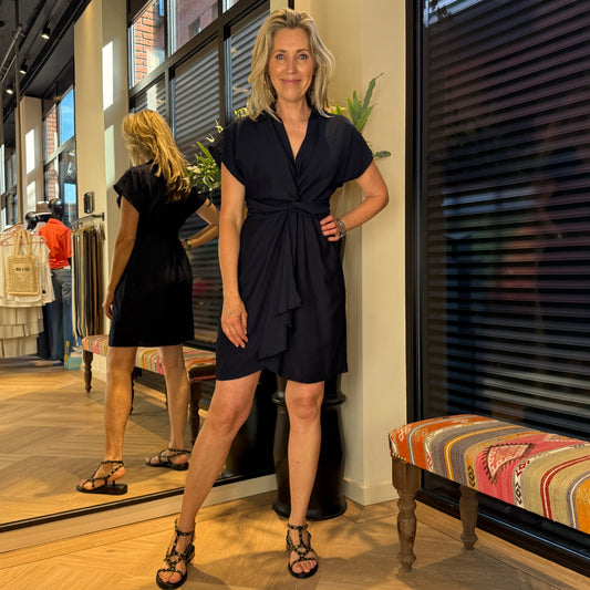 Azzurro Jurk Moby Navy - Peet kleding