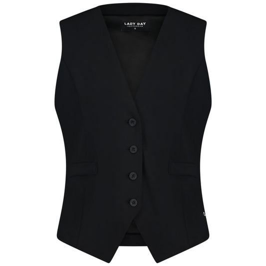 Lady Day Gilet Jade Black - Peet kleding