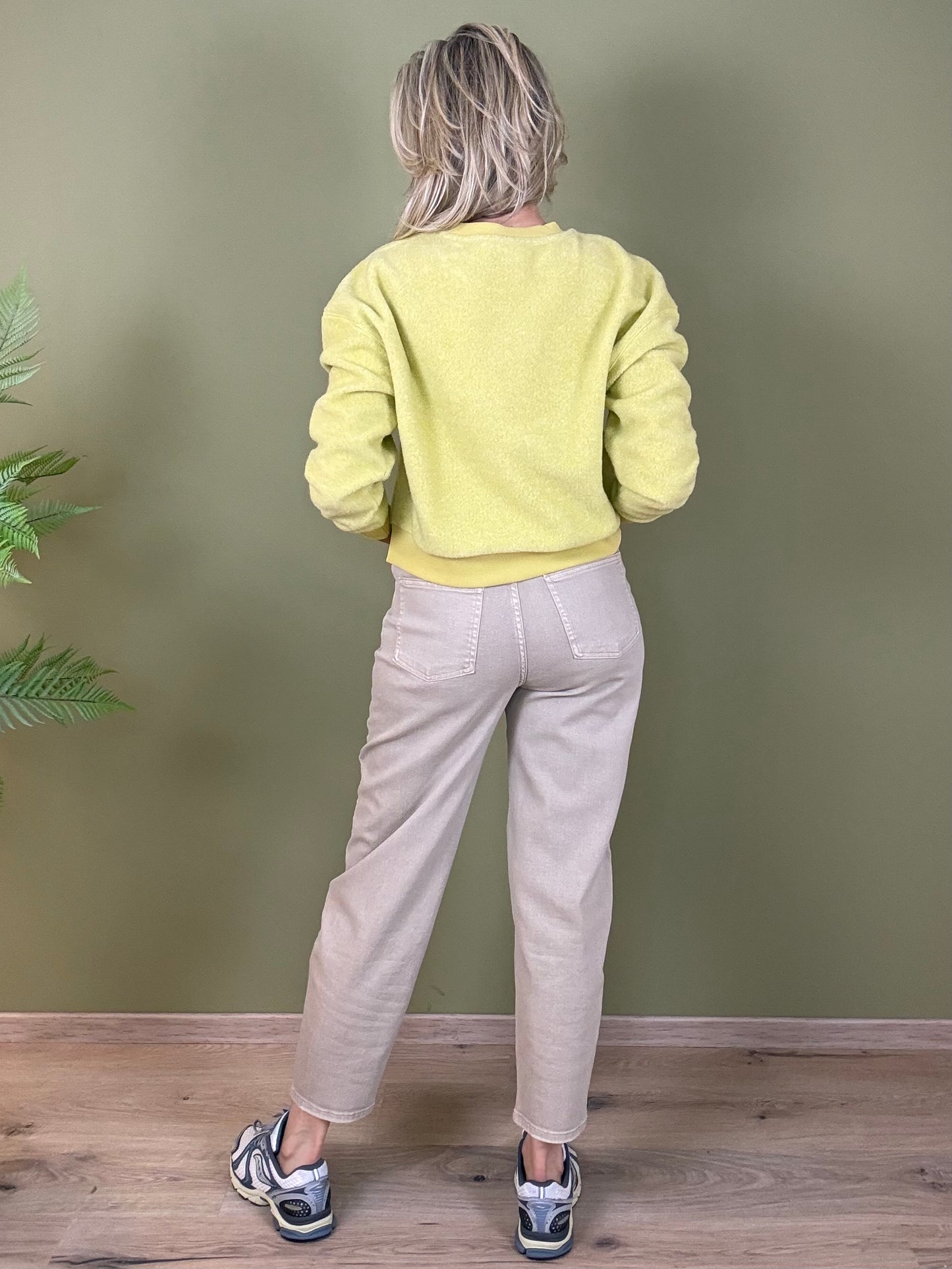 Yaya Teddy Sweater Geel - Peet kleding