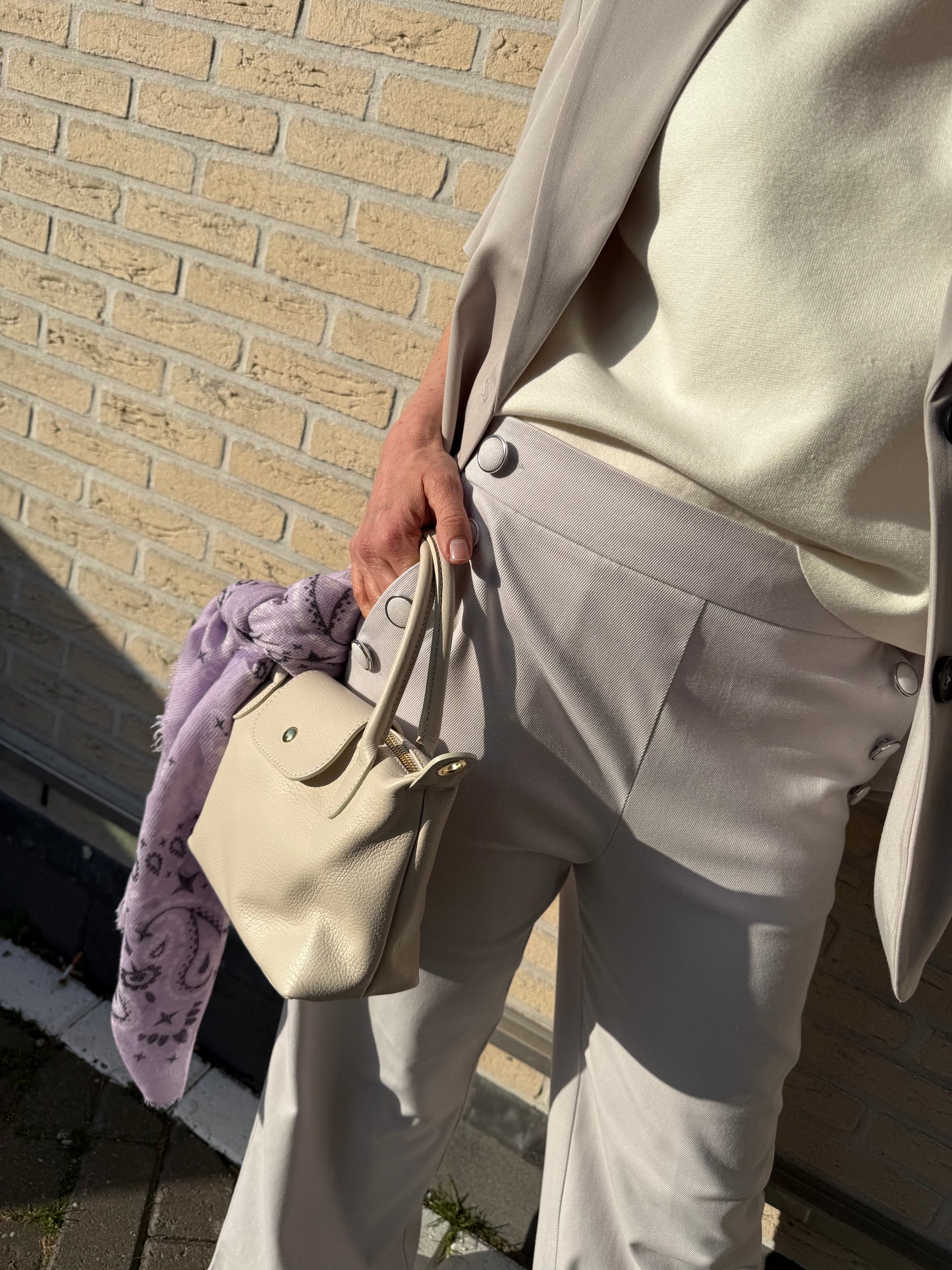 Yaya Pantalon Knoop Zacht Lila - Peet kleding