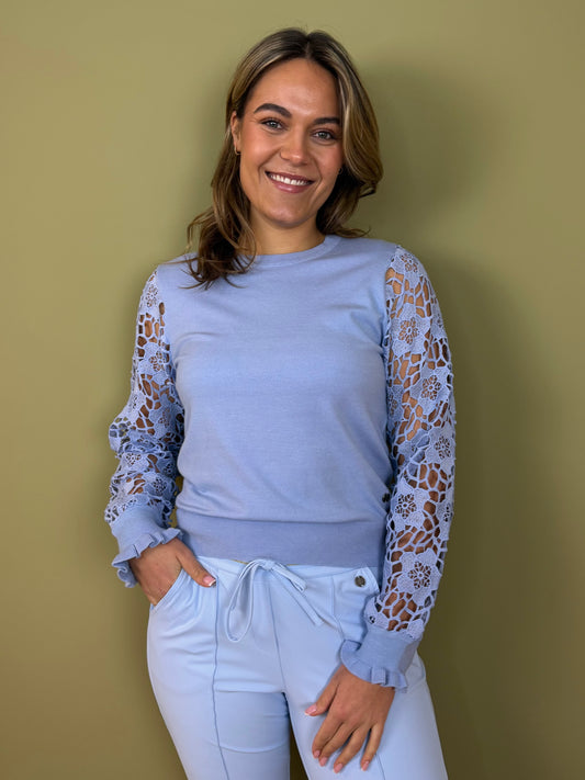 Triple Nine - Trui Louise Lichtblauw - 9006 - Peet kleding