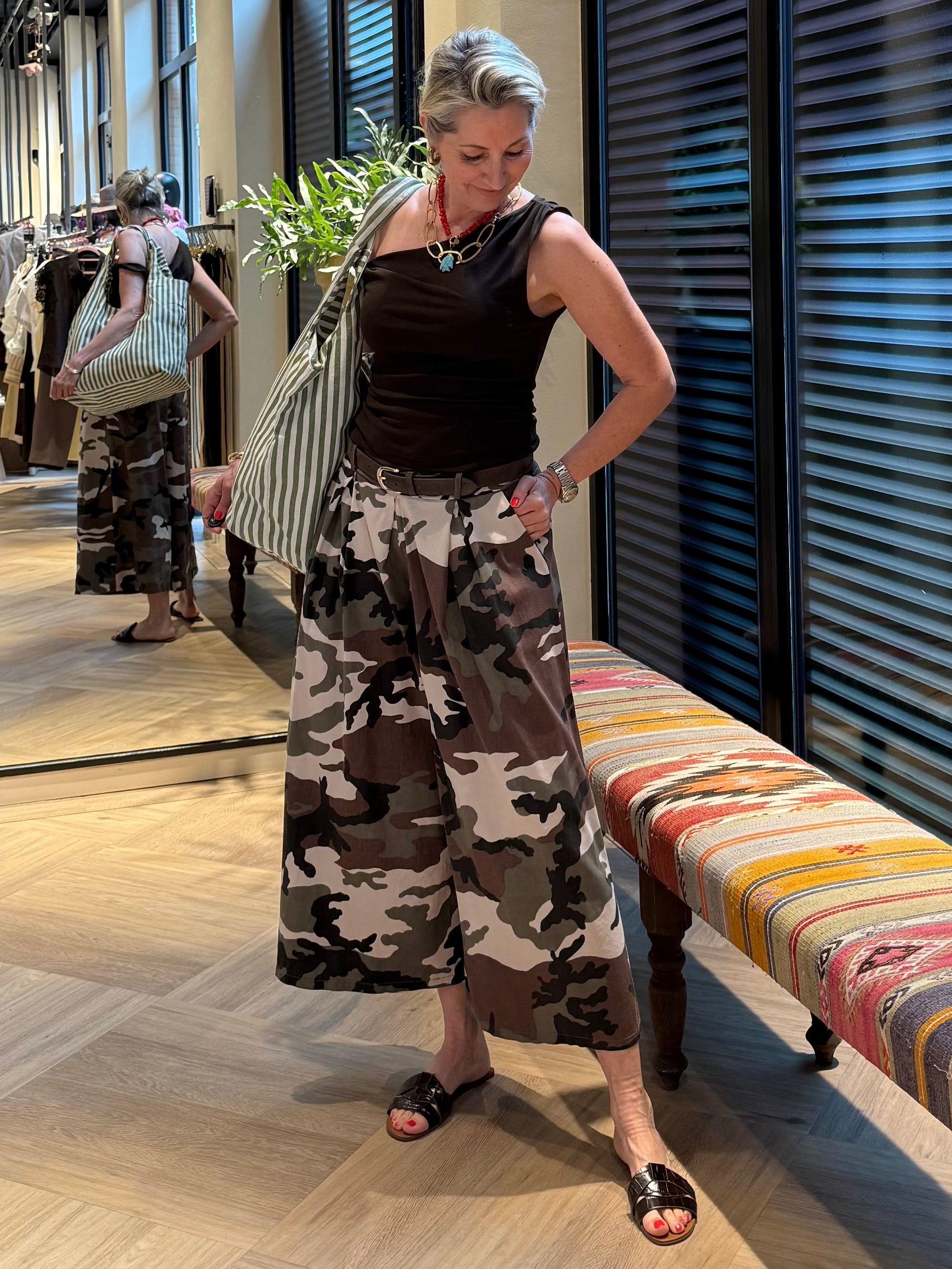 Broek Culotte Camouflage - Peet kleding
