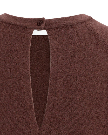 Yaya Trui Open Back Chocolate Red - Peet kleding