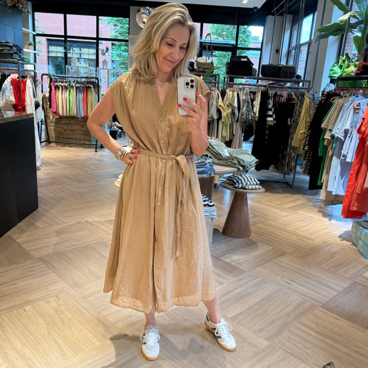 Jurk Grimaud Camel - Peet kleding