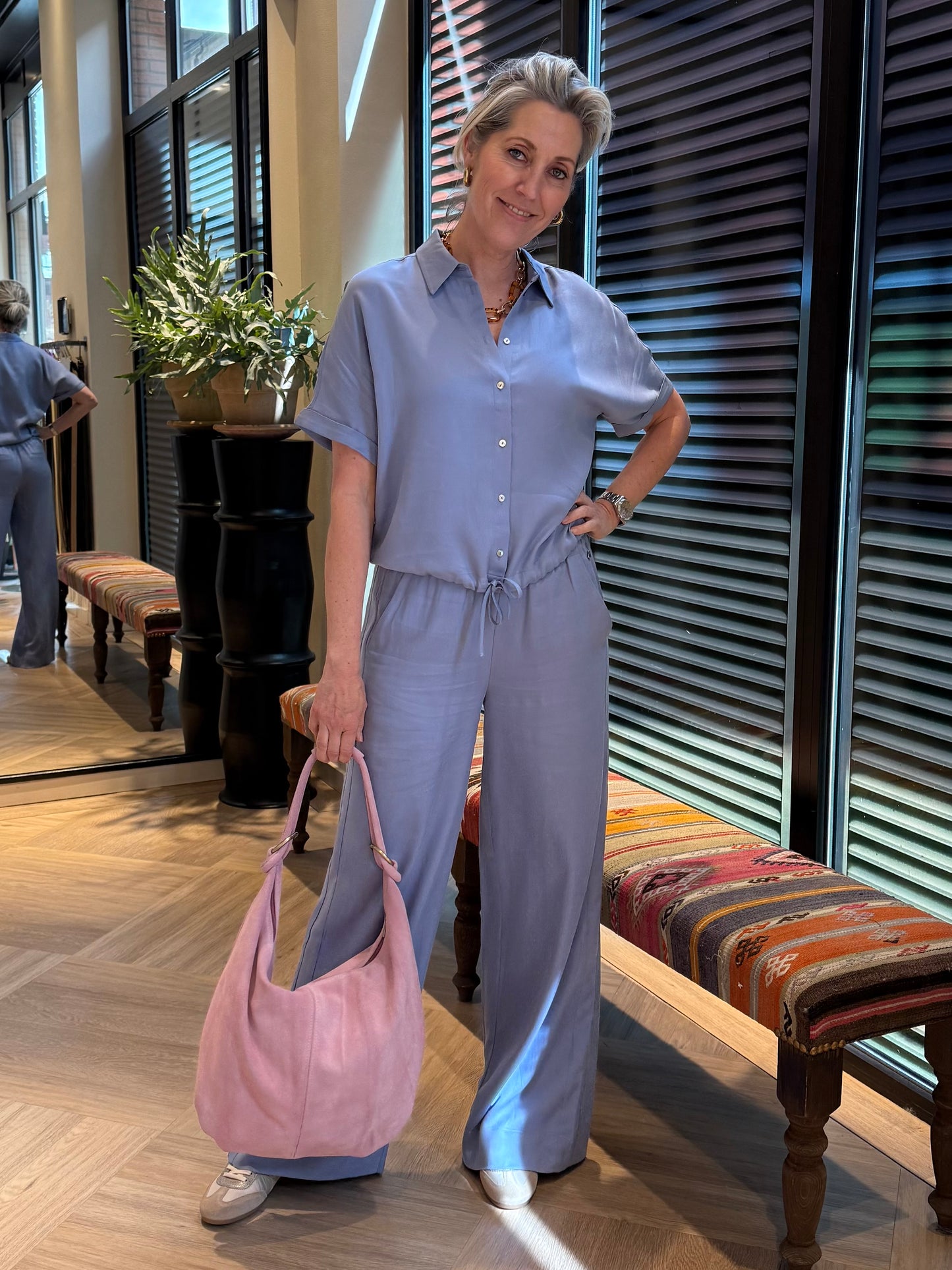 Rino & Pelle Pantalon Wide Leg Nour Lavendel - Peet kleding