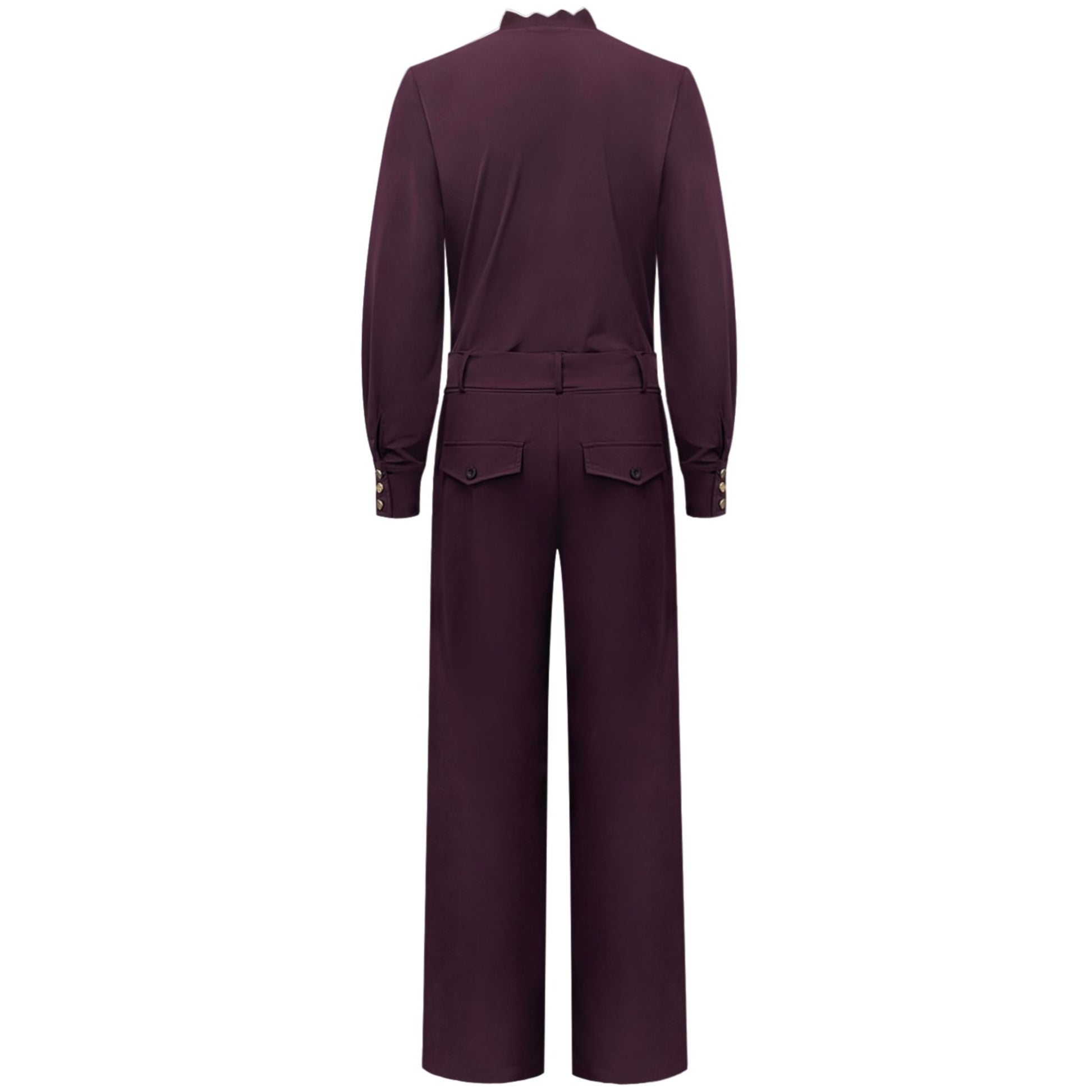 Triple Nine - Travel Jumpsuit Milana Aubergine - 51907 - Peet kleding