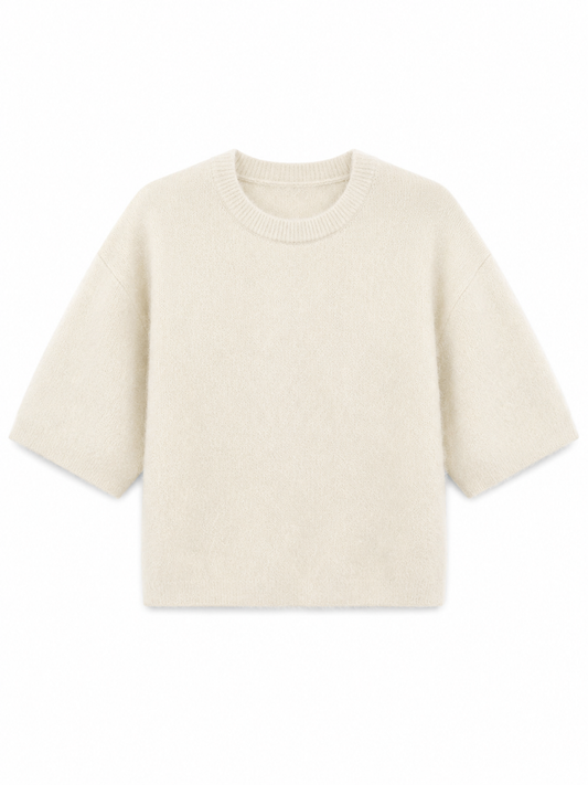 Alpaca Top Silvi Offwhite - Peet kleding
