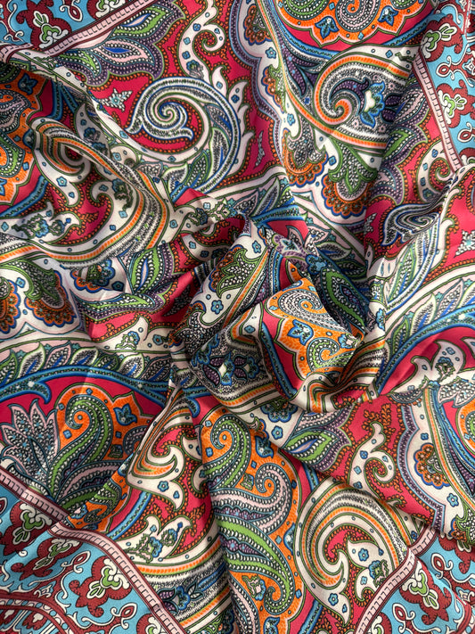 Sjaal Paisley Fuchsia - Peet kleding