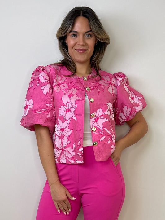 Triple Nine Travel Jas Marie Fuchsia - 92408 - Peet kleding