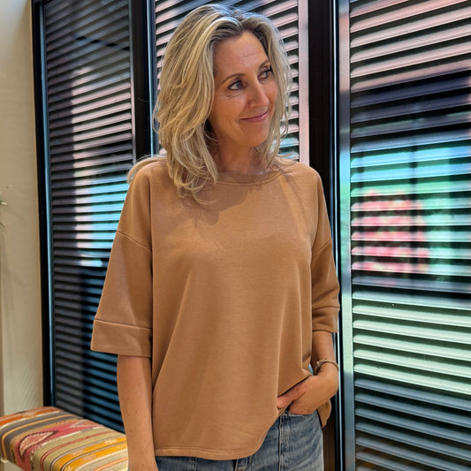 Azzurro Sweater Mia Camel - Peet kleding
